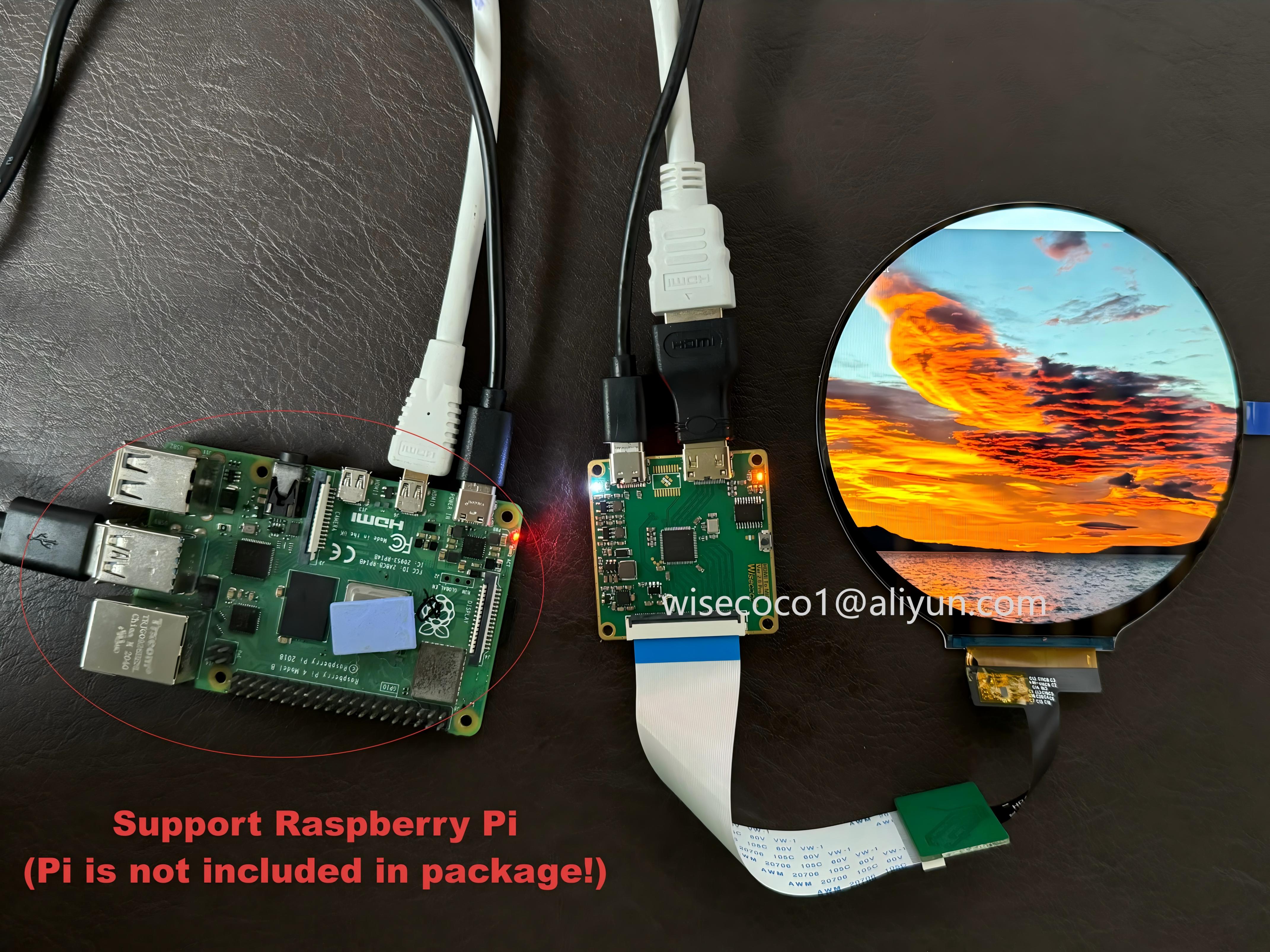Wisecoco 4 Inch Round LCD Disp – Home Automation Raspberry Pi recenzja i cena