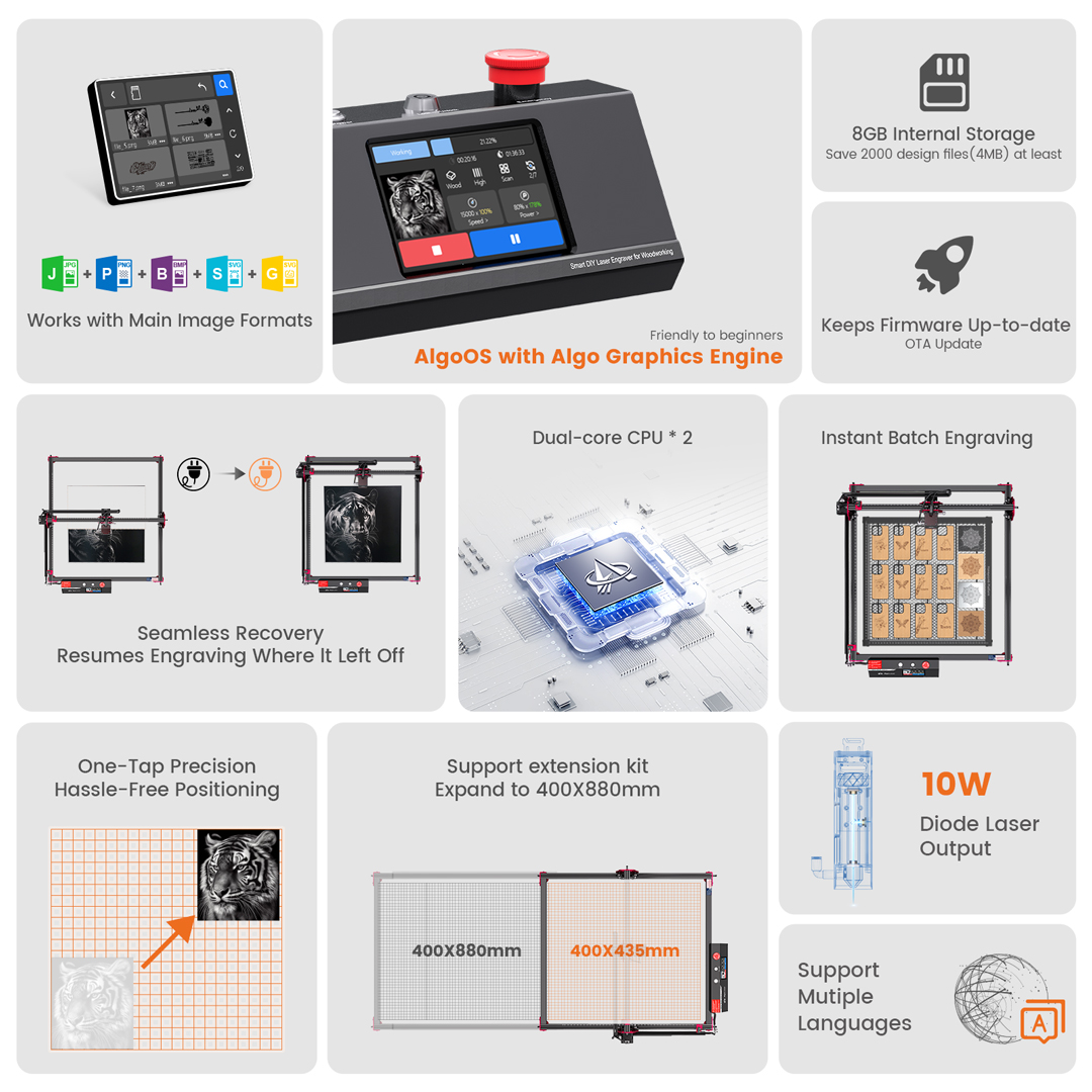 AlgoLaser DIY KIT MK2 10W Lase – Diy Automation recenzja i cena