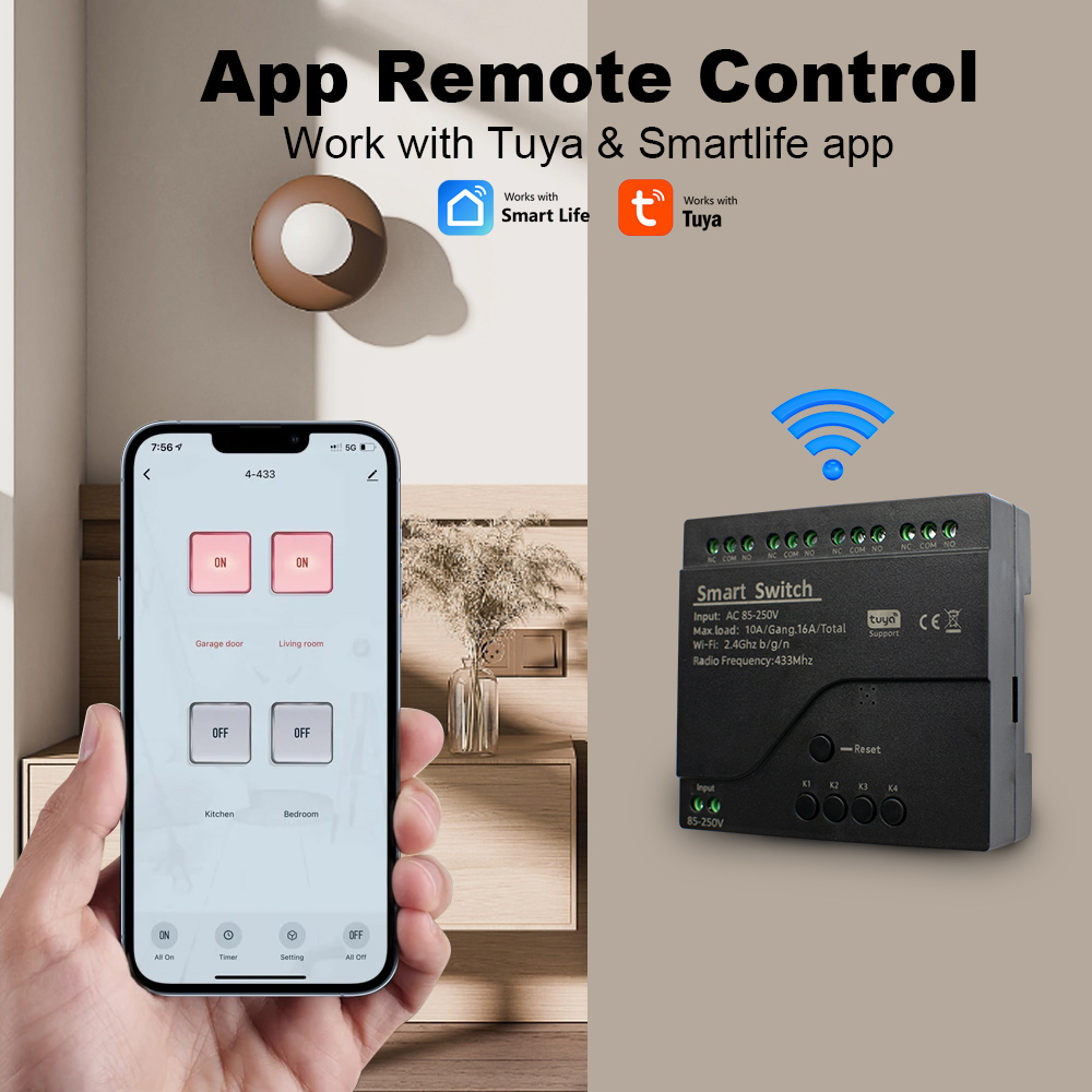 Tuya 4CH WiFi Smart Switch Rel – Home Automation System Diy recenzja i cena