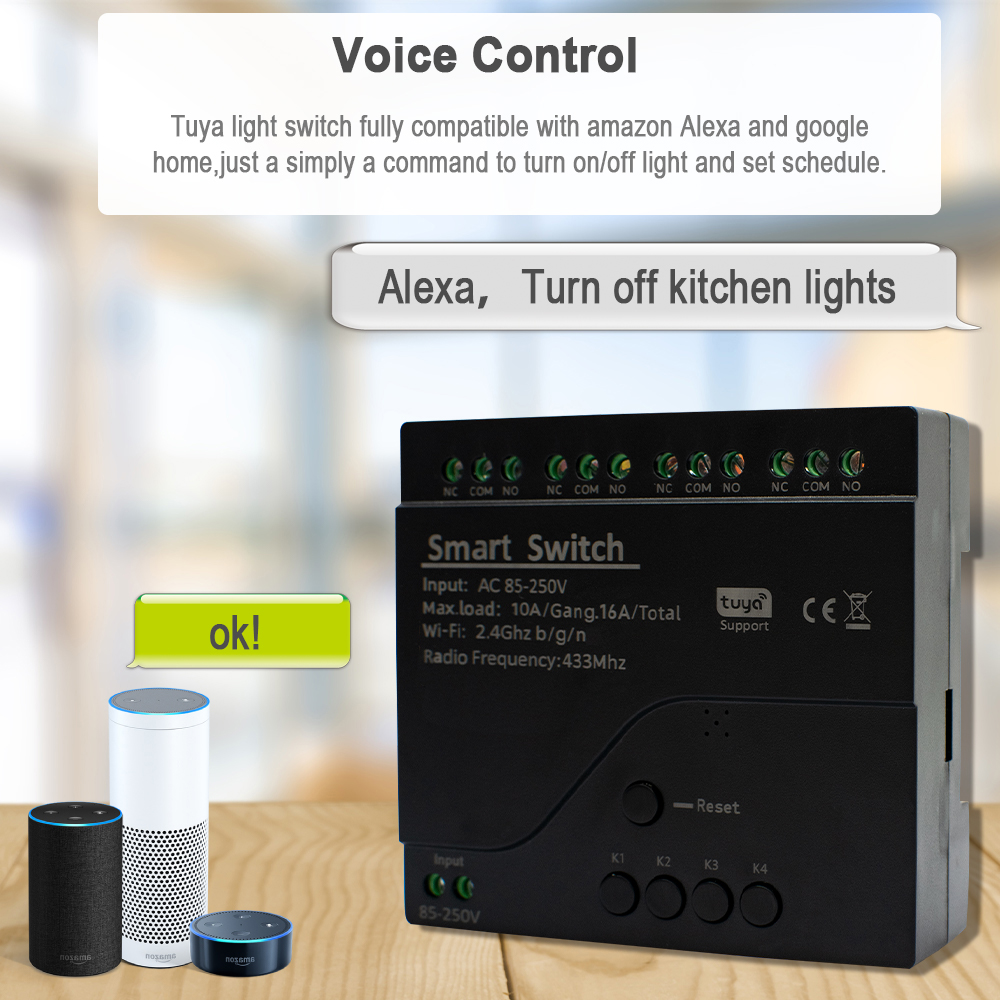 Tuya 4CH WiFi Smart Switch Rel – Home Automation System Diy recenzja i cena