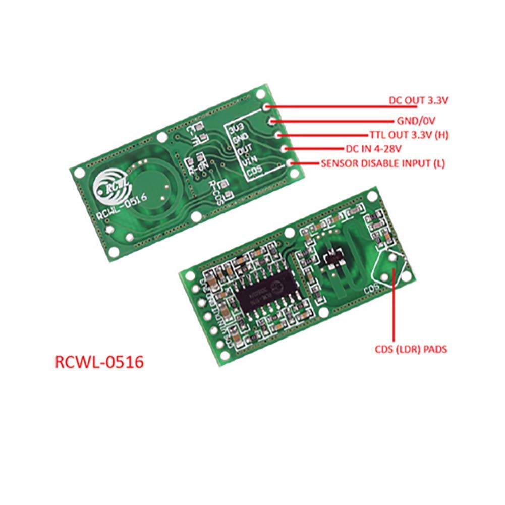 5PCS RCWL-0516 Motion Detectio – Esp8266 Nodemcu Board recenzja i cena