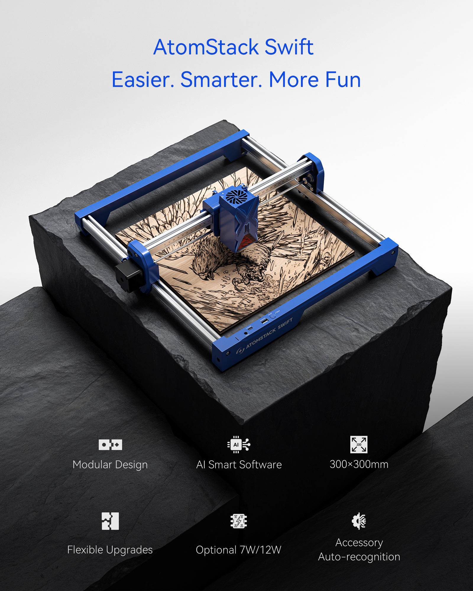 ATOMSTACK Swift 7W Portable La – Diy Automation recenzja i cena